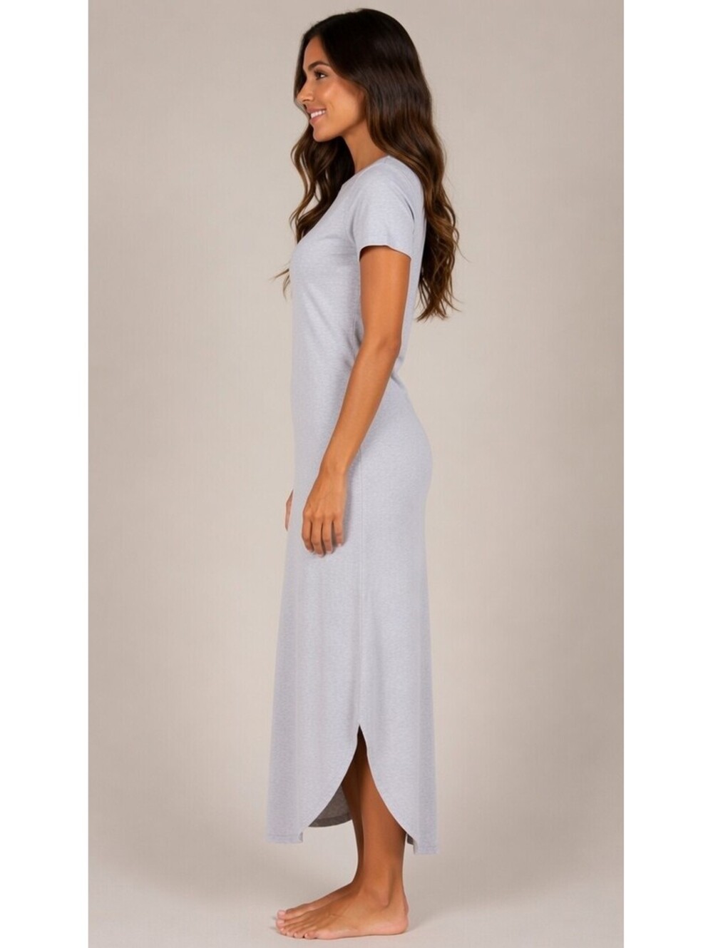NWT Six Fifty Baby Blue Crew Neck Short Sleeve Maxi Dress Size Small - Picture 3 of 7